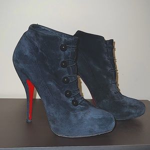 Christian louboutin  velvet booties